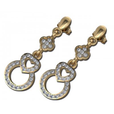 Angel Heart Diamond Earrings
